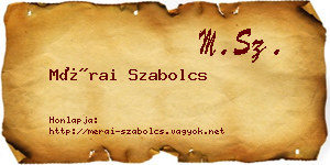 Mérai Szabolcs névjegykártya