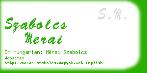 szabolcs merai business card